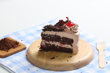Piece of chocolate cake