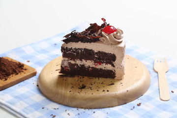 Piece of chocolate cake