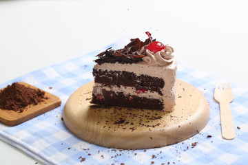 Piece of chocolate cake