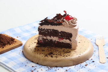 Piece of chocolate cake