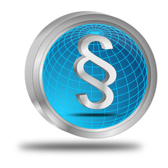 Obraz premium Law paragraph button - 3D illustration