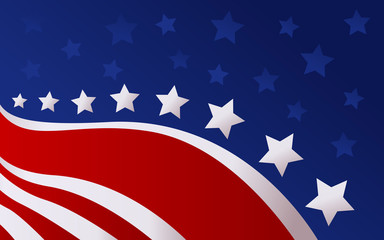 United State Of America flag isolated vector