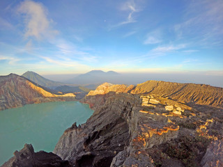 Kawah Ijen, volcanic lake in East Java, Indonesia