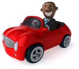 Fototapeta premium Fun business man - 3D Illustration