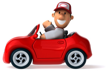 Fototapeta premium Fun mechanic - 3D Illustration