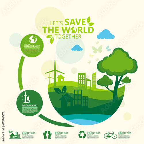Environment Let S Save The World Together Wall Mural Wallpaper Murals Kowition
