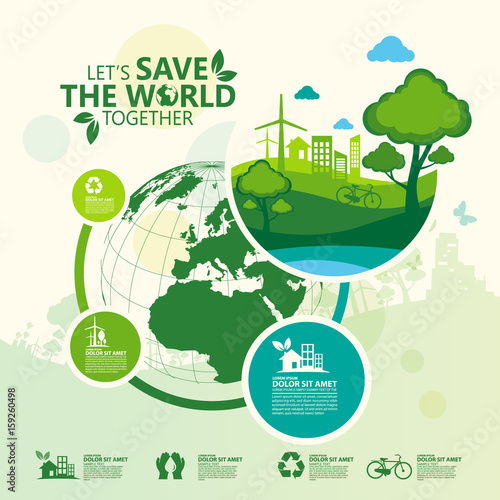 Environment Let S Save The World Together Wall Mural Wallpaper Murals Kowition