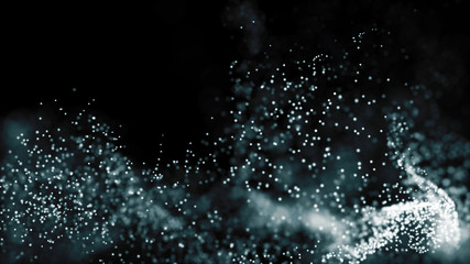 White particles explosion overlay texture for your design. Abstract background stream motion. Power of particles dust. Storm wave explode. Abstract shattered broken glass.