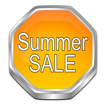 Summer Sale Button - 3D illustration