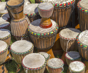 lots of african drums