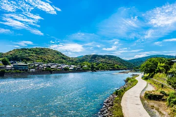 Foto op Plexiglas Landschap van de Uji-rivier Kyoto Japan © beeboys