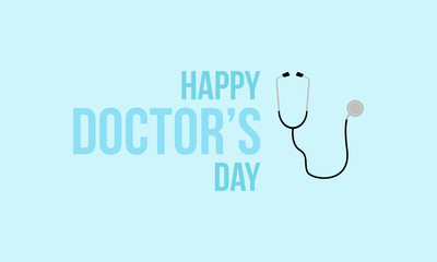 Happy doctor day design card style