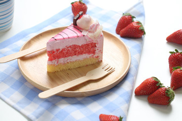 Piece of strawberry cake