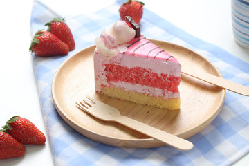 Piece of strawberry cake