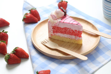 Piece of strawberry cake