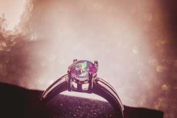 Rainbow Topaz Ring Filtered