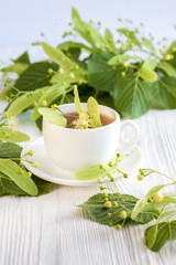 Lime flower tea