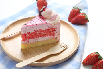 Piece of strawberry cake