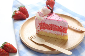 Piece of strawberry cake