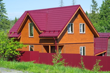 New wooden country house