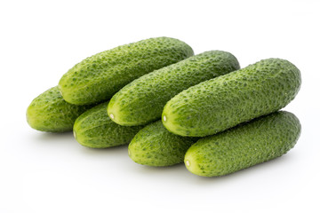 The first spring ecologically cucumbers.