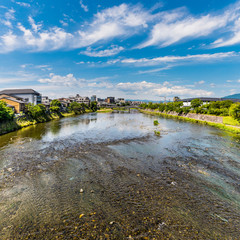 Fototapeta na wymiar 鴨川の風景 京都 日本