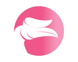 Modern Isolated Animal Head Silhouette Logo Circle - Hornbill Bird Symbol © naulicreative