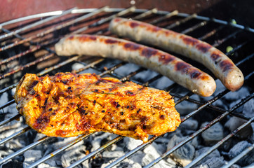 Grillen Fleisch Wurst