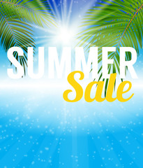 Summer Sale Banner Template for your Business. Vector Illustrati