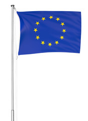 EU Flag on White