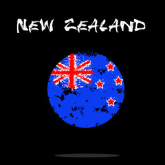 Flag of New Zealand from blots of paint