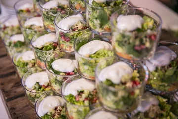 Sheer curtains Buffet, Bar   Catering / Salat im Glas mit Dressing