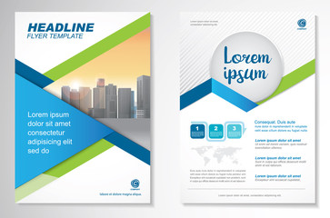 Template vector design for Brochure, Annual Report, Magazine, Poster, Corporate Presentation, Portfolio, Flyer, layout modern with size A4, Front and back, Easy to use and edit.
