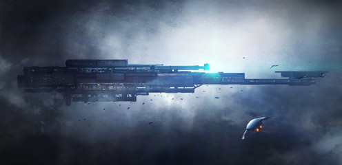 Science fiction scene. © liuzishan