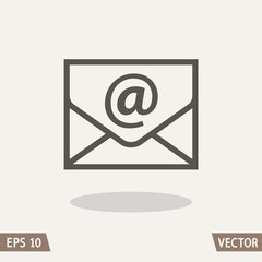 Mail flat icon, envelope and e-mail symbol