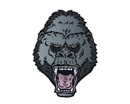 Leadership Animal Head Logo - Gorilla Character