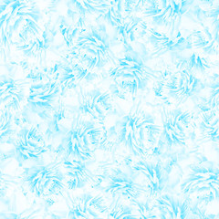 Fototapeta na wymiar SEAMLESS pattern of blue peony blossoms