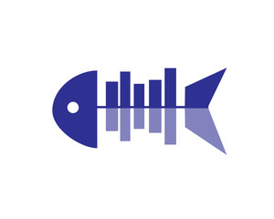 Modern Fish Symbol Logo - Tropical Marine Music Recording Studio