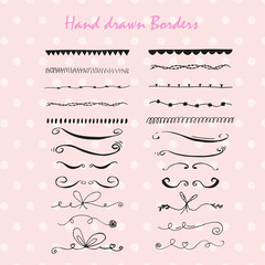 Collection of handdrawn borders