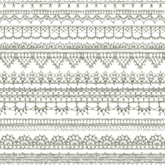 Vector lacy crochet seamless pattern.