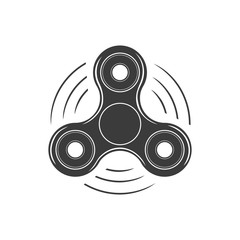 Fidget spinner icon isolated on white background. Stress relieving, hand spin toy icon. Vector illustration