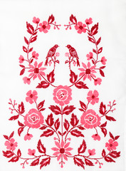 Ukrainian folk embroidery, handmade