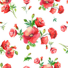 pattern with poppies
