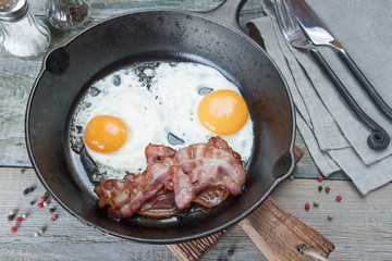Breakfast in a rustic style