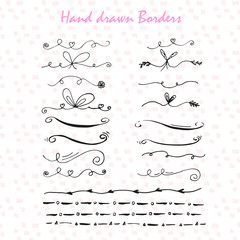 Collection of handdrawn borders