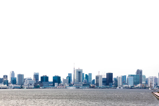 modern waterfront city skyline.
