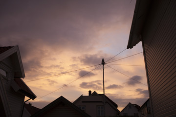 Electricity distibution pole houses Norway