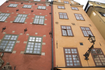Facade in Stortorget Square; Old Town - Gamla Stan; Stockholm