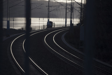 Empty train track