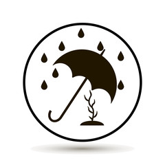 umbrella protects plants from rain and adverse rainfall